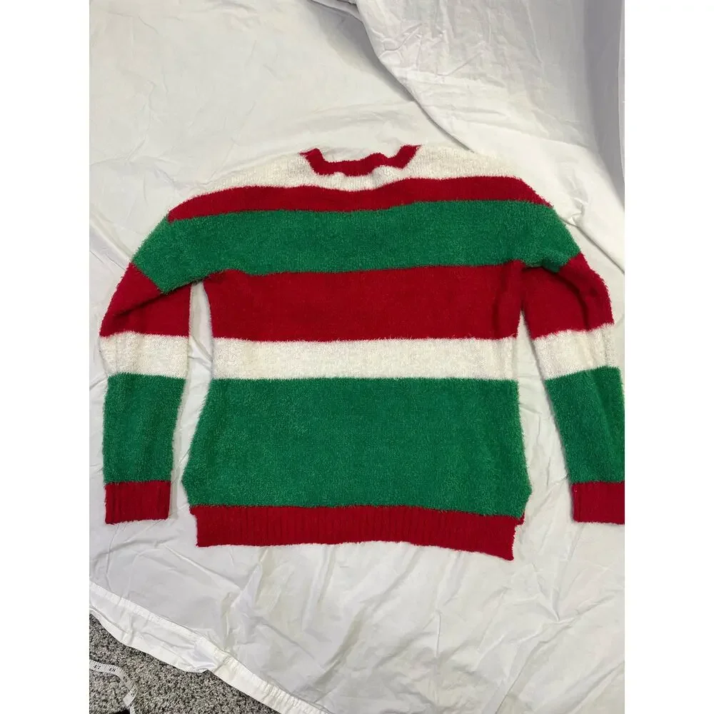🌟3 for $35🌟 Llamas Holiday Christmas Ugly Sweater, Women’s L, Green/Red Festive